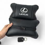 Набір автоподушок Lexus шкіра Італія+ подарунок, Автоподушки Лексус з вишивкою. Зображення №10 Набір автоподушок Lexus шкіра Італія+ подарунок, Автоподушки Лексус з вишивкою. Зображення №10