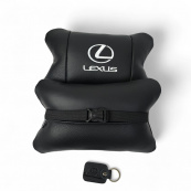 Набір автоподушок Lexus шкіра Італія+ подарунок, Автоподушки Лексус з вишивкою. Зображення №12 Набір автоподушок Lexus шкіра Італія+ подарунок, Автоподушки Лексус з вишивкою. Зображення №12