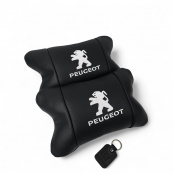 Набір подушок Peugeot із шкіри + брелок у подарунок, Автоподушки з вишивкою. Зображення №6