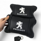 Набір подушок Peugeot із шкіри + брелок у подарунок, Автоподушки з вишивкою. Зображення №7