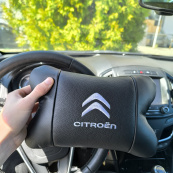 Набір шкіряних подушок Citroën з натуральної італійської шкіри + фірмовий брелок у подарунок. Зображення №3