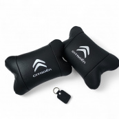 Набір шкіряних подушок Citroën з натуральної італійської шкіри + фірмовий брелок у подарунок. Зображення №9