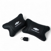 Автомобильные подушки Chevrolet из натуральной итальянской кожи + кожаный брелок в подарок. Изображение №2 Автомобильные подушки Chevrolet из натуральной итальянской кожи + кожаный брелок в подарок. Изображение №2