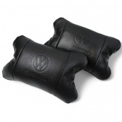 Набор кожаных подушек 2шт - Volkswagen на подголовник в машину, Автомобильная подушка. Изображение №10