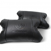 Набор кожаных подушек 2шт - Volkswagen на подголовник в машину, Автомобильная подушка. Изображение №11