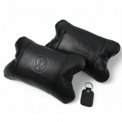 Набор кожаных подушек 2шт - Volkswagen на подголовник в машину, Автомобильная подушка. Изображение №12