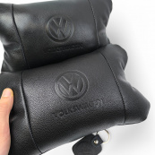 Набор кожаных подушек 2шт - Volkswagen на подголовник в машину, Автомобильная подушка. Изображение №14