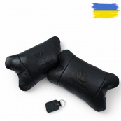 Набор кожаных подушек 2шт - Volkswagen на подголовник в машину, Автомобильная подушка. Изображение №15