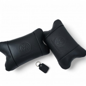 Набор кожаных подушек 2шт - Volkswagen на подголовник в машину, Автомобильная подушка. Изображение №26