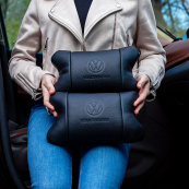 Набор кожаных подушек 2шт - Volkswagen на подголовник в машину, Автомобильная подушка. Изображение №31