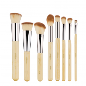 Набір пензликів для макіяжу MaXmar з 8 інструментів в рожево-сріблястому клатчі MB-296. Зображення №2