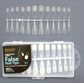 Гелеві типси для нарощування нігтів BELEON S-7 форма “Балерина”, напівматові, 240 шт. Зображення №2