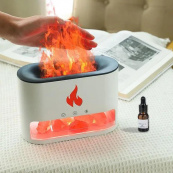 Лампа зволожувач повітря Docsal Flame 3 в 1 з соляним камінням, Портативний зволожувач лампа біла. Зображення №4 Лампа зволожувач повітря Docsal Flame 3 в 1 з соляним камінням, Портативний зволожувач лампа біла. Зображення №4