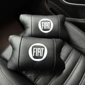 Набор подушек Fiat из натуральной кожи + вышивка логотипа и кожаный брелок в подарок. Изображение №4