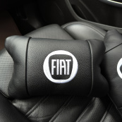 Набор подушек Fiat из натуральной кожи + вышивка логотипа и кожаный брелок в подарок. Изображение №9