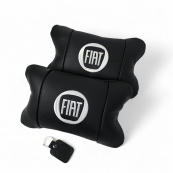 Набор подушек Fiat из натуральной кожи + вышивка логотипа и кожаный брелок в подарок. Изображение №12