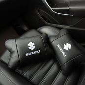 Набір шкіряних подушок Suzuki з вишивкою логотипу + брелок у подарунок для авто. Зображення №10