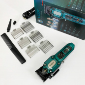 Акумуляторна машинка для стрижки VGR V-600. Колір: зелений. Зображення №6 Акумуляторна машинка для стрижки VGR V-600. Колір: зелений. Зображення №6