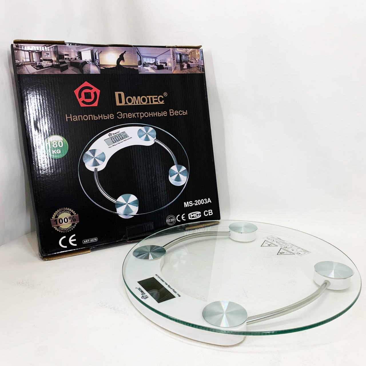 Ваги підлогові Domotec MS-2003A електронні скляні з LCD дисплеєм до 180 кг Ваги підлогові Domotec MS-2003A електронні скляні з LCD дисплеєм до 180 кг