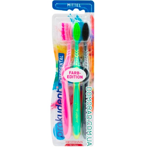 Prokudent Зубна щітка (середня) 3шт. Prokudent Зубна щітка (середня) 3шт.