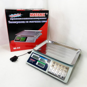 Весы торговые электронные со счетчиком цены на 50кг Matarix MX-414. Изображение №3 Весы торговые электронные со счетчиком цены на 50кг Matarix MX-414. Изображение №3