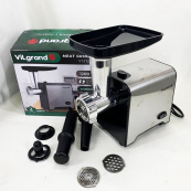 Мясорубка электрическая с нержавейки VILGRAND V1212MG стальная 1200 Вт. Изображение №7