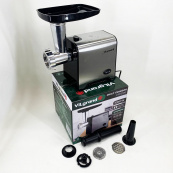 Мясорубка электрическая с нержавейки VILGRAND V1212MG стальная 1200 Вт. Изображение №11