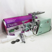 Мясорубка электрическая 2000 Вт Dario DMG0320. Цвет: зеленый. Изображение №7