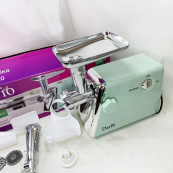 Мясорубка электрическая 2000 Вт Dario DMG0320. Цвет: зеленый. Изображение №8