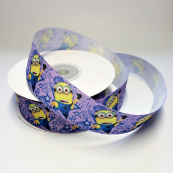 Стрічка декоративна репс 2,5 см Міньйони 5 м.. Зображення №2