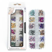 Набір страз для манікюру Aoyasiyue Nail Decoration асорті 12 шт № 1 Яскраві кольорові. Изображение №4