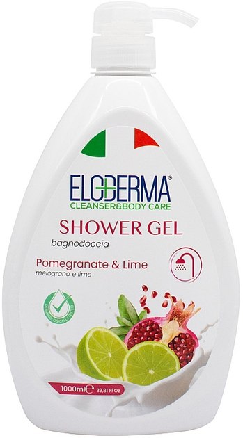 Гель для душу Eloderma Гранат та Лайм 1000 мл Гель для душу Eloderma Гранат та Лайм 1000 мл