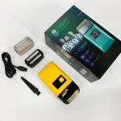 Электробритва портативная мужская VGR V-357 профессиональная бритва шейвер. Цвет: желтый. Изображение №8