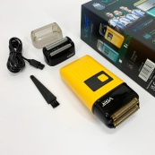 Электробритва портативная мужская VGR V-357 профессиональная бритва шейвер. Цвет: желтый. Изображение №10