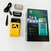 Электробритва портативная мужская VGR V-357 профессиональная бритва шейвер. Цвет: желтый. Изображение №12