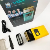 Электробритва портативная мужская VGR V-357 профессиональная бритва шейвер. Цвет: желтый. Изображение №16