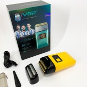Электробритва портативная мужская VGR V-357 профессиональная бритва шейвер. Цвет: желтый. Изображение №17