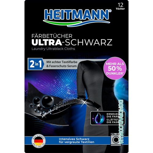 Heitmann Серветки для чорного одягу Ultra Schwarz 12шт. Heitmann Серветки для чорного одягу Ultra Schwarz 12шт.