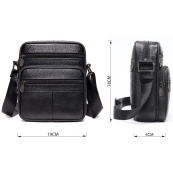 Стильная мужская сумка через плечо из натуральной кожи, компактный размер, много отделений. Изображение №2 Стильная мужская сумка через плечо из натуральной кожи, компактный размер, много отделений. Изображение №2