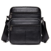 Стильная мужская сумка через плечо из натуральной кожи, компактный размер, много отделений. Изображение №13 Стильная мужская сумка через плечо из натуральной кожи, компактный размер, много отделений. Изображение №13