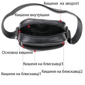 Стильная мужская сумка через плечо из натуральной кожи, компактный размер, много отделений. Изображение №15 Стильная мужская сумка через плечо из натуральной кожи, компактный размер, много отделений. Изображение №15