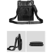 Чоловіча сумка з натуральної італійської шкіри флотар – 5 кишень, міцна фурнітура. Зображення №2