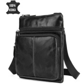 Чоловіча сумка з натуральної італійської шкіри флотар – 5 кишень, міцна фурнітура. Зображення №3