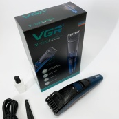 Универсальная аккумуляторная машинка VGR V-053B для стрижки волос, бороды, усов и тела, зарядка от USB. Изображение №14
