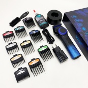 Професійна машинка для стрижки волосся VGR V-001 BLUE з дисплеєм 9000 об/хв та 10 насадками 1,5-24 мм. Зображення №11