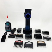 Професійна машинка для стрижки волосся VGR V-001 BLUE з дисплеєм 9000 об/хв та 10 насадками 1,5-24 мм. Зображення №14