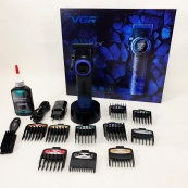 Професійна машинка для стрижки волосся VGR V-001 BLUE з дисплеєм 9000 об/хв та 10 насадками 1,5-24 мм. Зображення №16