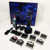 Професійна машинка для стрижки волосся VGR V-001 BLUE з дисплеєм 9000 об/хв та 10 насадками 1,5-24 мм. Зображення №17