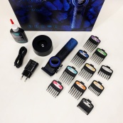 Професійна машинка для стрижки волосся VGR V-001 BLUE з дисплеєм 9000 об/хв та 10 насадками 1,5-24 мм. Зображення №22