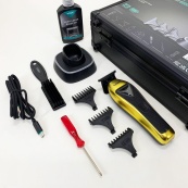 Тример VGR V-994, акумуляторний, мотор MAGLEV VECTOR 3.0, 3 насадки, зарядна станція, кейс. Зображення №2